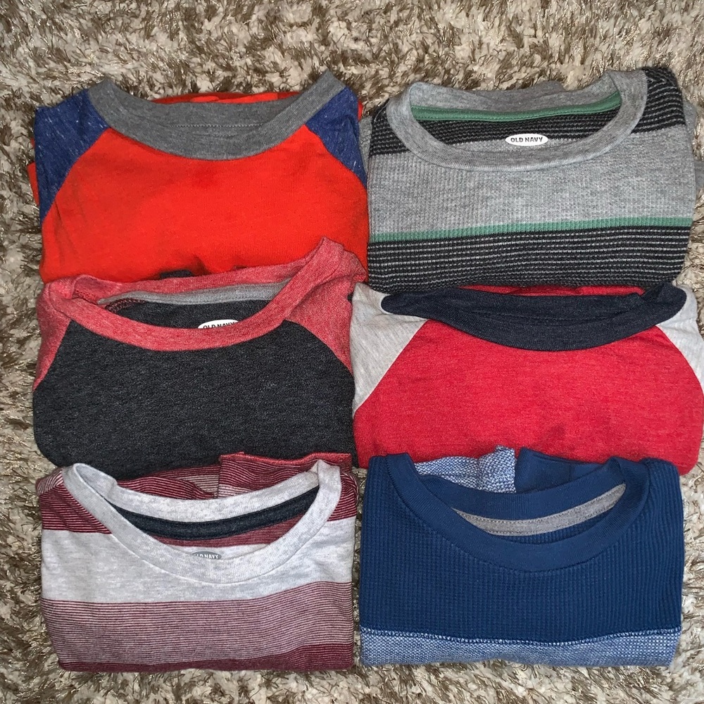 Six long sleeve Old Navy shirts